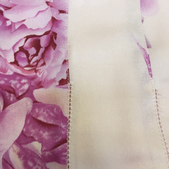 Ann Taylor Silk Pink Rose Apricot lined Skirt - Picture 5 of 6